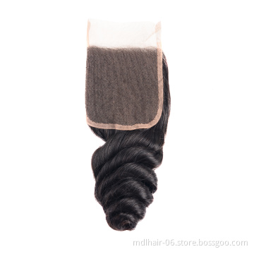 Wholesale Swiss Lace Front Closure With Baby Hair 4x4 2x6 5x5 13x4 13x6 6x6 7x7 360 Lace Closure Peruvian Loose Wave